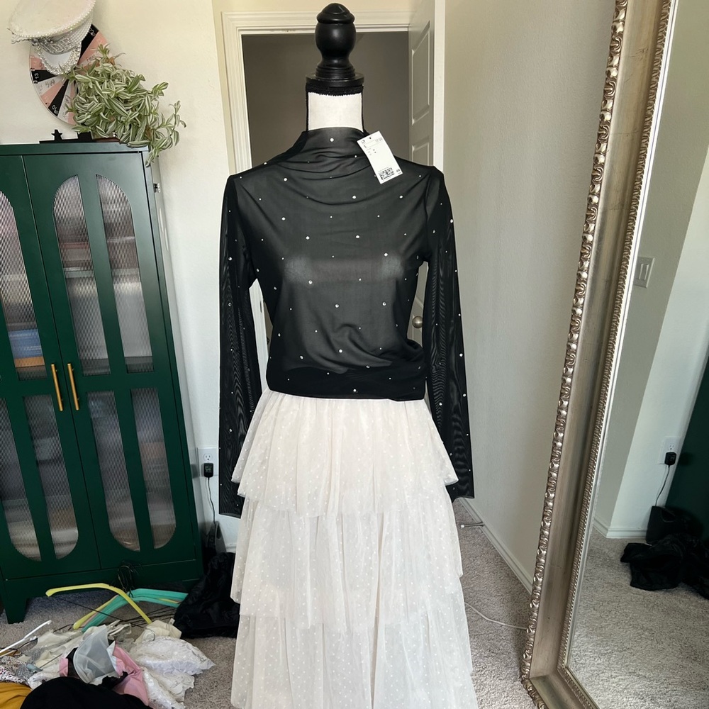 Sheer Top with studs